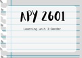 APY Learning Unit 3