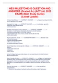 HESI MILESTONE #2 QUESTION AND  ANSWERS (Graded A+) (ACTUAL 2023  EXAM) (Best Study Guide) (Latest Update)