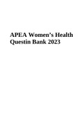 APEA Women’s Health Question Bank 2023 | Rated 100%