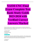 NASM CNC Final Exam Complete Test Bank Study Guide 2023-2024 with Verified Correct Answers Marked