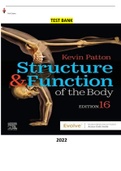 Test Bank - Structure & Function of the Body - 16th Edition by Kevin T. Patton  & Gary A. Thibodeau - Complete, Elaborated and Latest Test Bank. ALL Chapters (1-22) Included and Updated for 2023