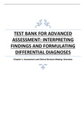Exam (elaborations) Medicine /  Surgery    Test Bank for Advanced Assessment; Interpreting Findings and Formulating Differential Diagnoses, 4th Edition, Mary Jo Goolsby, Laurie Grubbs.pdf, ISBN: 