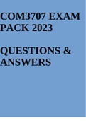 com3707 exam pack 2023