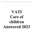 VATI Care of children Answered 2023