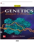 Genetics-Analysis and Principles 7Ed.by Robert Brooker. COMPLETE, Elaborated and Latest Test bank  ALL Chapters(1-29) Included |405| Pages - Questions & Answers Pass -Updated for 2023 