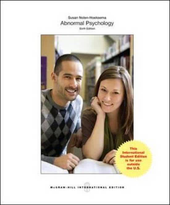 Summary Abnormal Psychology -  PSY 2710 (117)