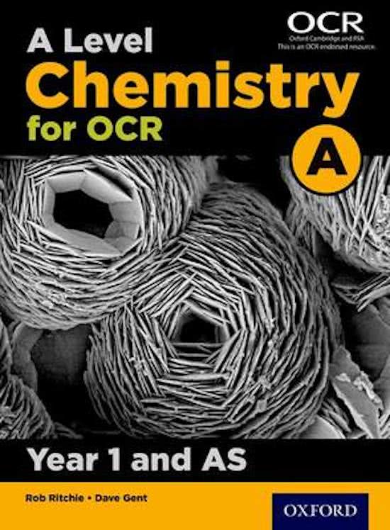 A Level Chemistry A for OCR Year 1 and AS Student Book