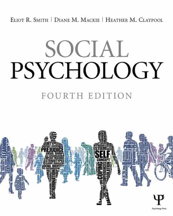 Social Psychology (10th ed.) Hoofdstuk 5 t/m Hoofdstuk 13 