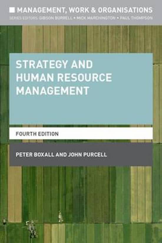 Strategy and human resource management - important concepts