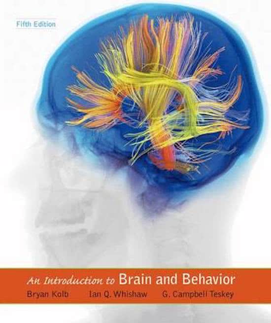 Hersenen en gedrag - Uitgebreide samenvatting (An Introduction to Brain and Behavior)