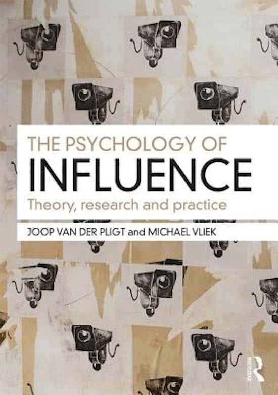 Extensive summary of The Psychology of Influence Pligt & Vliek -  The Psychology of Media and Communication (6464EC03Y_2324_S1)